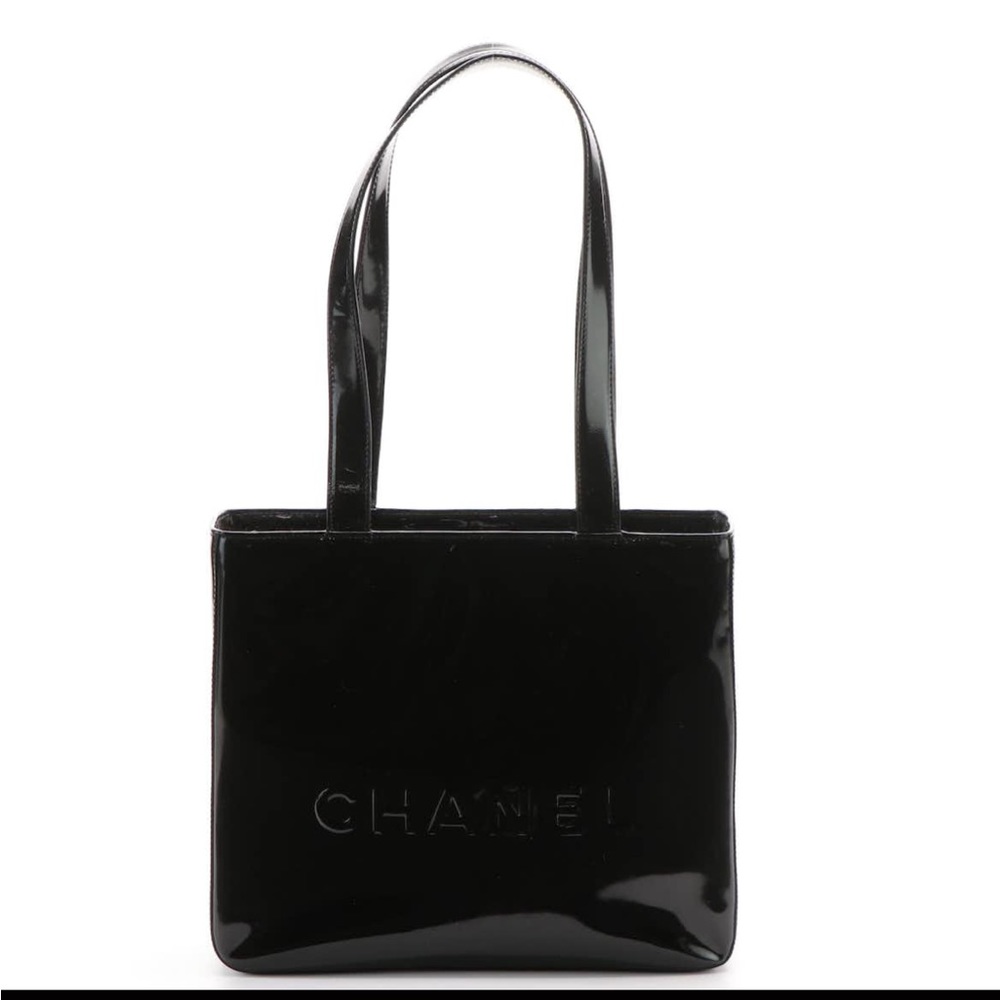 Extremely rare, vintage, black pattern, leather Chanel bag - Picture 2 of 10